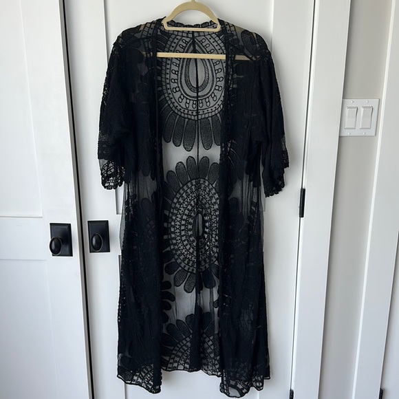 Other - Black lace coverup one size fits most